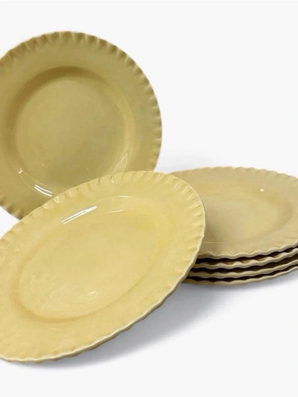 Pottery Barn Pie Crust Amber Dinner Plates 10.5” Set of 6 Discontinued